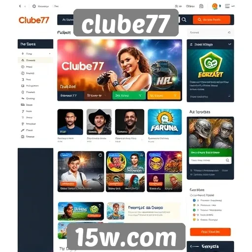 Interface do usuário do Clube77 é intuitiva